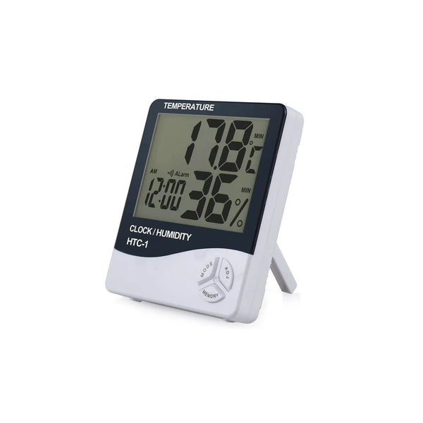 TERMOHIGRÓMETRO DIGITAL HTC-1 (Temperatura, Humedad y Reloj)